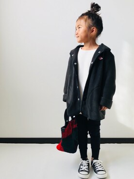 「オールスター」｜「アイテム（その他アウター）」を使った、NONSUKEさん（キッズ・110cm）の秋コーディネート