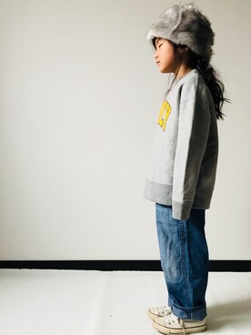 「こども ビームス（コドモビームス）のアイテム（スウェット）」を使った、NONSUKEさん（キッズ・110cm）の冬コーディネート