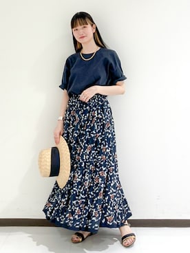 「Rouge vif（ルージュヴィフ）のアイテム（アクセサリー）」を使った、すずらんさん（レディース・161cm）の夏コーディネート