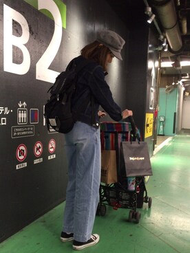 「CONVERSE（コンバース）のCONVERSE ALL STAR　ハイカットスニーカー（スニーカー）」を使った、ryo♡さん（レディース・164cm）の冬コーディネート