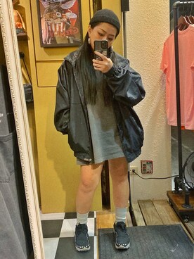 「アイテム（タイツ/ストッキング、シルバー系）」を使った、GMIさん（レディース・150cm）の冬コーディネート