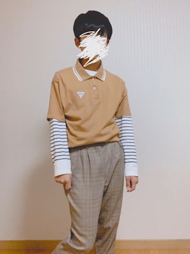 「GAP（ギャップ）のアイテム（ハンチング/ベレー帽）」を使った、けしましさん（メンズ・165cm）の秋コーディネート