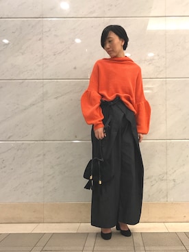 「Ameri（アメリ）のアイテム（パンツ）」を使った、はるさん（レディース・170cm）の秋コーディネート