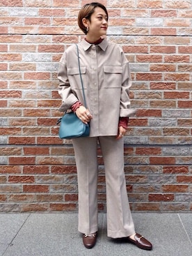 「green label relaxing（グリーンレーベルリラクシング）のアイテム（その他パンツ）」を使った、Yamaさん（レディース・160cm）の夏コーディネート