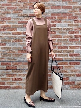 「green label relaxing（グリーンレーベルリラクシング）のアイテム（トートバッグ）」を使った、Yamaさん（レディース・160cm）の夏コーディネート