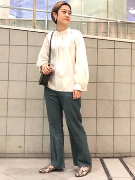 「RELAX」｜Yamaさん（レディース・160cm）の秋コーディネート