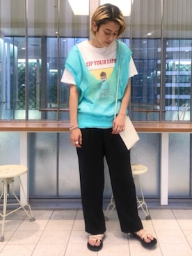 「BRACTMENT（ブラクトメント）のアイテム」を使った、Yamaさん（レディース・160cm）の夏コーディネート