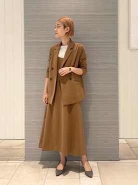 「ビジネス」｜「アイテム（ワンピース/ドレス）」を使った、Yamaさん（レディース・160cm）の夏コーディネート