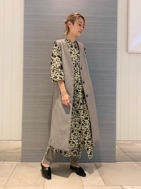 「green label relaxing（グリーンレーベルリラクシング）のアイテム（その他アウター）」を使った、Yamaさん（レディース・160cm）の夏コーディネート
