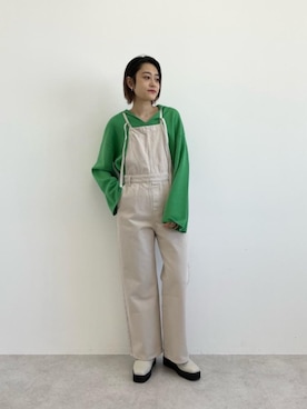 「アイテム（つなぎ/オールインワン）」を使った、Yamaさん（レディース・160cm）の冬コーディネート