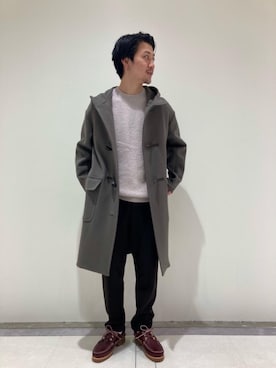 「BEAUTY&YOUTH UNITED ARROWS（ビューティーアンドユースユナイテッドアローズ）のアイテム（ダッフルコート）」を使った、ishii yutaさん（メンズ・170cm）の冬コーディネート