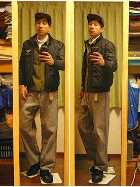 「LE JUN（ルジュン）のアイテム（ジャケット/アウター）」を使った、Katzさん（メンズ・178cm）の冬コーディネート