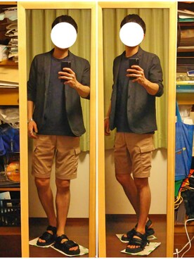 「GAP（ギャップ）のアイテム（テーラードジャケット）」を使った、Katzさん（メンズ・178cm）の春コーディネート