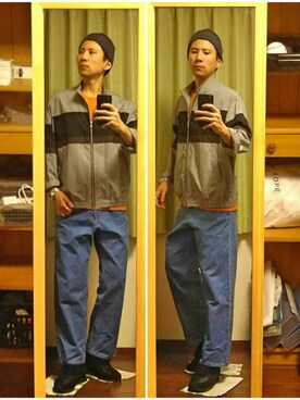 「ALLEGE（アレッジ）のアイテム（ジャケット/アウター）」を使った、Katzさん（メンズ・178cm）の秋コーディネート