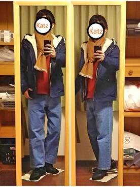 Katzさん（メンズ・178cm）の冬コーディネート