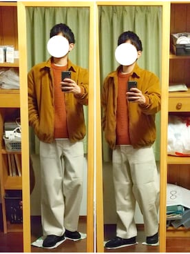 「アイテム（ブルゾン）」を使った、Katzさん（メンズ・179cm・20代）の冬コーディネート