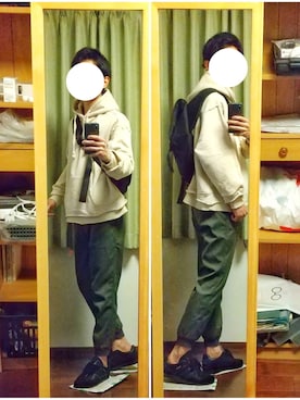 「shiki tokyo（シキトウキョウ）のアイテム（パーカー）」を使った、Katzさん（メンズ・179cm）の春コーディネート