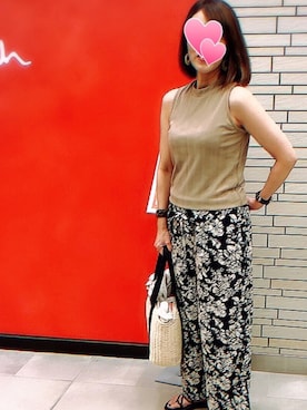 「お買い物」｜「アイテム（アナログ腕時計）」を使った、Fumikaさん（レディース・160cm）の夏コーディネート