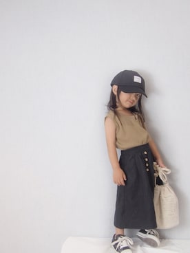 「アイテム（スカート）」を使った、hisuiさん（キッズ・74cm）の夏コーディネート