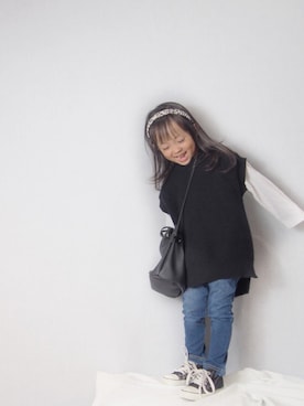 「S&H（エスアンドエイチ）のアイテム」を使った、hisuiさん（キッズ・100cm）の秋コーディネート