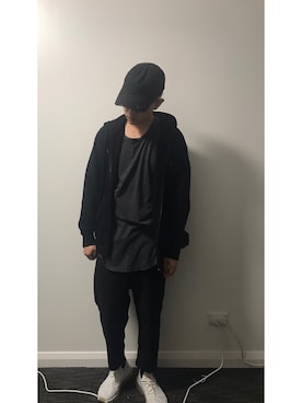 「IMMENSE（イメンス）のアイテム」を使った、Patさん（メンズ・170cm）の春コーディネート