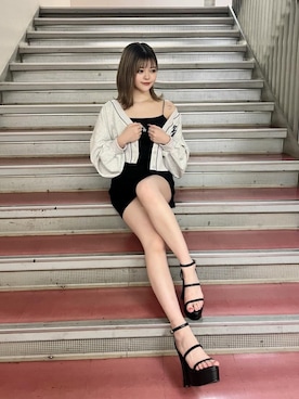 「BACK TO THE FIELD（バック トゥー ザ フィールド）のアイテム（ワンピース/ドレス）」を使った、HARUKAさん（レディース・162cm）の夏コーディネート