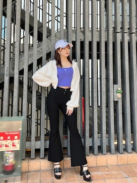 「BACK TO THE FIELD（バック トゥー ザ フィールド）のアイテム（帽子）」を使った、HARUKAさん（レディース・162cm）の春コーディネート