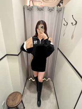 「パーカーワンピ」｜HARUKAさん（レディース・162cm）の秋コーディネート