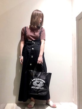 「アイテム（ジャンパースカート）」を使った、noo ☺︎さん（レディース・158cm）の夏コーディネート