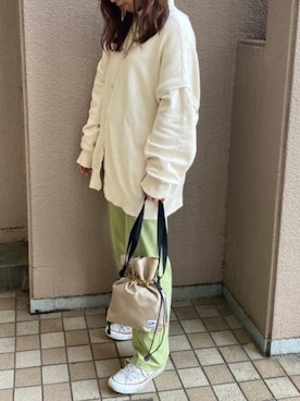 「Green　Parks（グリーンパークス）のアイテム（その他パンツ）」を使った、noo ☺︎さん（レディース・158cm）の冬コーディネート