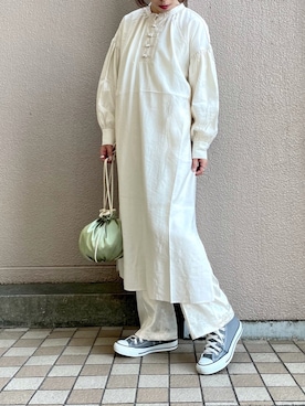 「Green　Parks（グリーンパークス）のアイテム（その他パンツ）」を使った、noo ☺︎さん（レディース・158cm）の春コーディネート