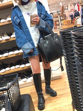 「mystic（ミスティック）のloti WEB限定 マルチハンドルバッグ（ショルダーバッグ、ブラック系）」を使った、yamさん（レディース・154cm）の秋コーディネート