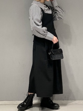 「WC（ダブル シー）のアイテム（ワンピース/ドレス）」を使った、yamさん（レディース・154cm）の冬コーディネート
