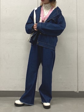 「WC（ダブル シー）のアイテム（ジャケット/アウター）」を使った、yamさん（レディース・154cm）の春コーディネート