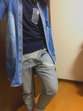 「B.L.U.E（ビーエルユーイー）のアイテム（ワンピース/ドレス）」を使った、ひなさん（レディース・162cm）の秋コーディネート