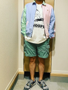 「30代ファッション」｜「アイテム（ブルゾン）」を使った、エコ兄貴さん（メンズ・179cm）の春コーディネート