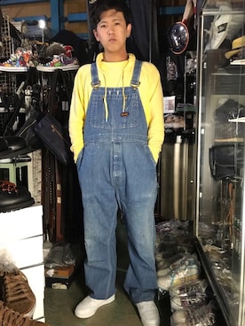 「BIG SMITH（ビッグスミス）のアイテム」を使った、amedreさん（メンズ・170cm）の冬コーディネート