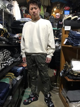 「STAMPD（スタンプド）のアイテム」を使った、amedreさん（メンズ・171cm）の冬コーディネート