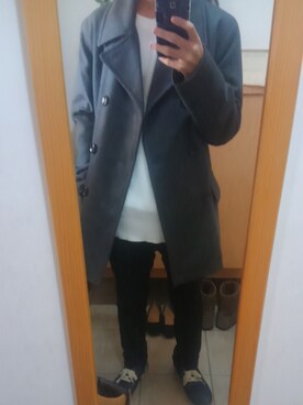 「BARNS（バーンズ）のアイテム（シューズ）」を使った、はむ太郎さん（メンズ・168cm）の冬コーディネート