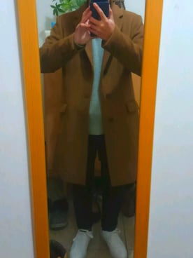 「GU（ジーユー）の（GU）スキニーフィットジーンズ（MEN ⁄ ジーンズ）」を使った、はむ太郎さん（メンズ・168cm）の冬コーディネート