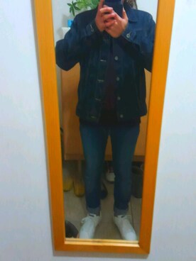 「GU（ジーユー）の（GU）スキニーフィットジーンズ（MEN ⁄ ジーンズ）」を使った、はむ太郎さん（メンズ・168cm）の春コーディネート