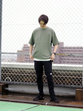 「THE NORTH FACE（ザノースフェイス）のアイテム（その他パンツ）」を使った、ARAさん（メンズ・175cm）の春コーディネート