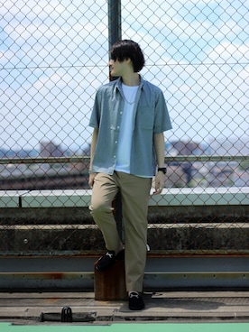 「チャックテイラー」｜「アイテム（サンダル）」を使った、ARAさん（メンズ・175cm）の春コーディネート
