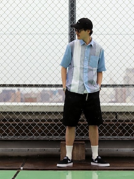 「NIKE SB（ナイキエスビー）のアイテム」を使った、ARAさん（メンズ・175cm）の夏コーディネート