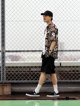 「THRASHER（スラッシャー）のアイテム」を使った、ARAさん（メンズ・175cm）の夏コーディネート