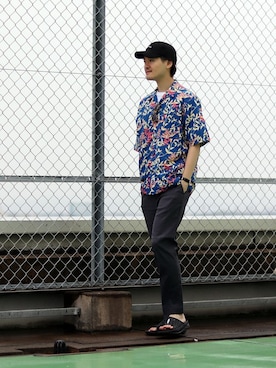 「THRASHER（スラッシャー）のアイテム」を使った、ARAさん（メンズ・175cm）の夏コーディネート