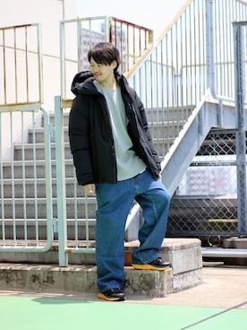 「NANGA（ナンガ）のアイテム」を使った、ARAさん（メンズ・175cm）の夏コーディネート