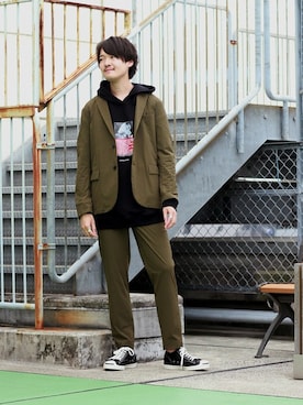 「JOURNAL STANDARD relume（ジャーナルスタンダード　レリューム）のアイテム（テーラードジャケット）」を使った、ARAさん（メンズ・175cm）の夏コーディネート
