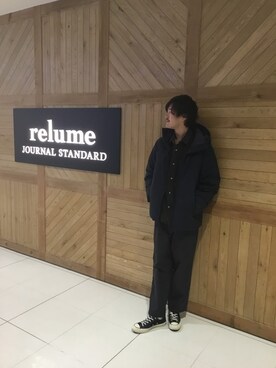 「JOURNAL STANDARD relume（ジャーナルスタンダード　レリューム）のアイテム（ダウンジャケット/コート）」を使った、ARAさん（メンズ・175cm）の冬コーディネート