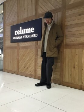 「JOURNAL STANDARD relume（ジャーナルスタンダード　レリューム）のアイテム（ダウンジャケット/コート）」を使った、ARAさん（メンズ・175cm）の冬コーディネート